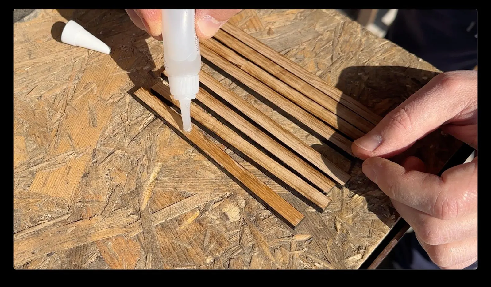 Alchemy Spice Carousel: sanding the leaf-shaped side brace