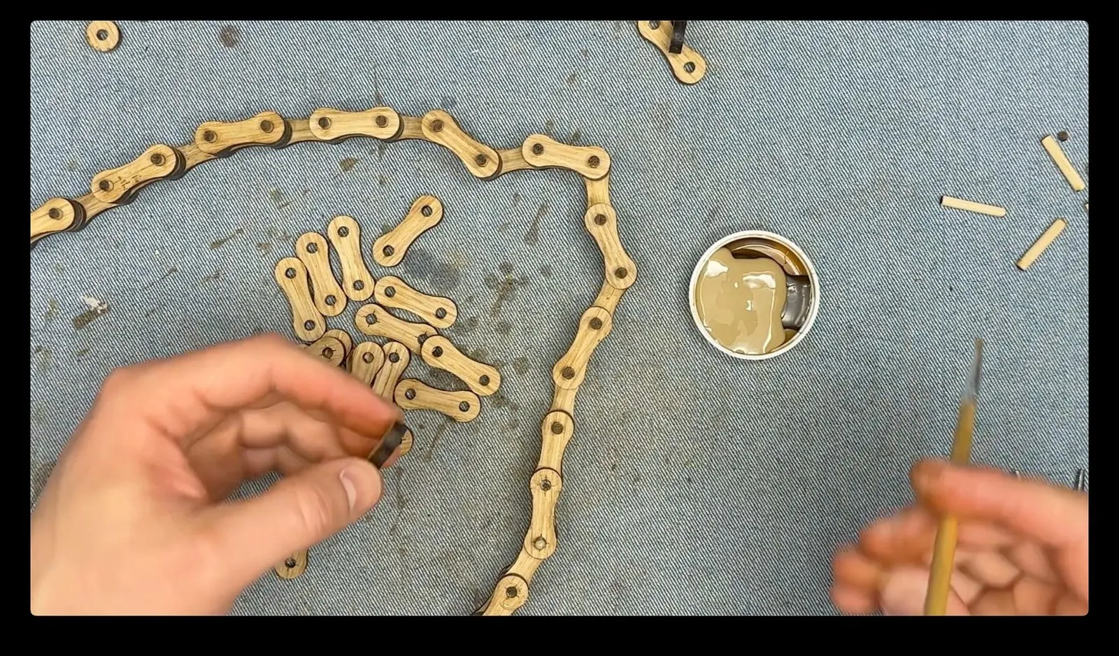 Alchemy Spice Carousel: joining the wooden chain sections