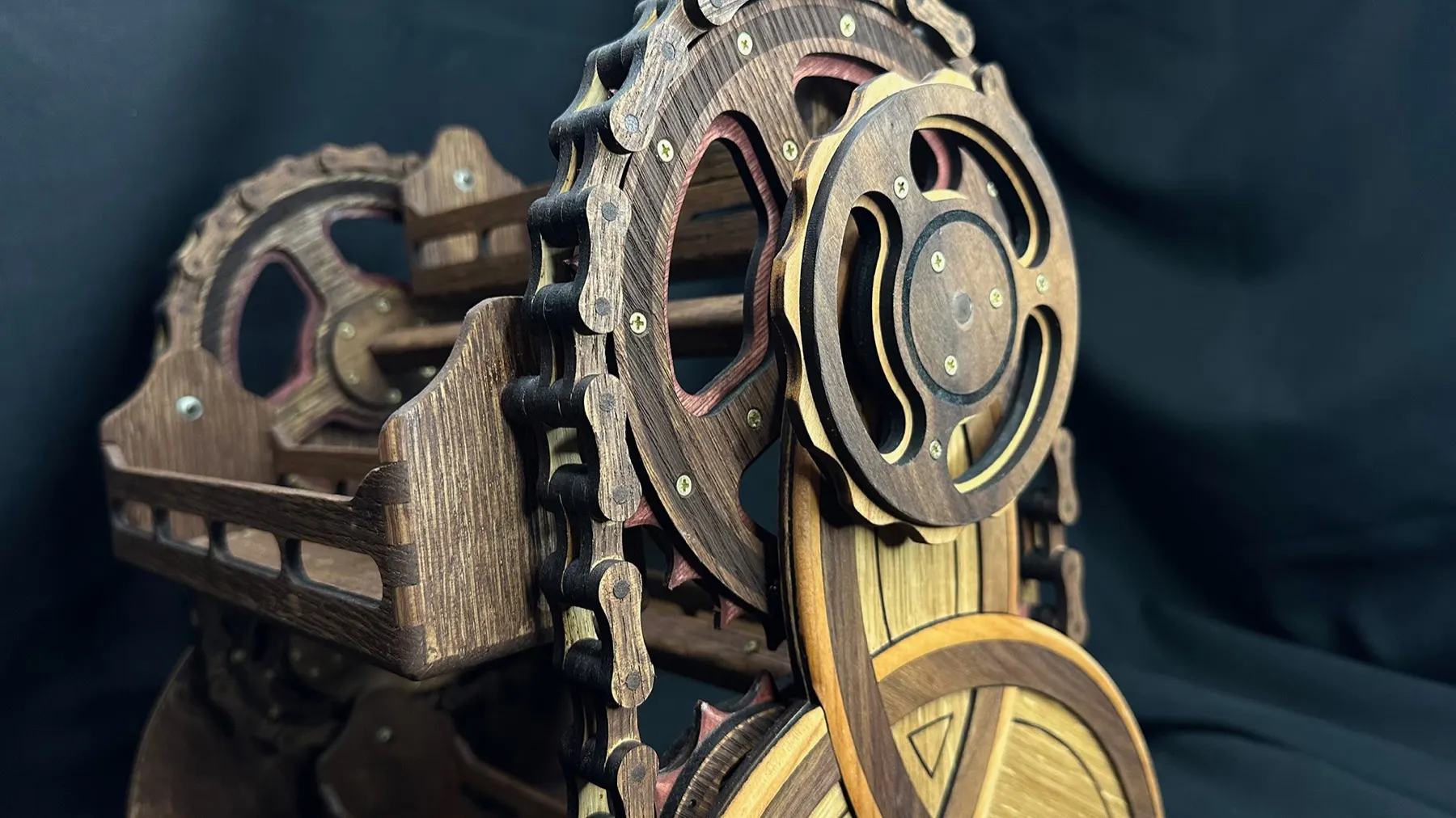 Alchemy Spice Carousel: rear view of the rotating frame