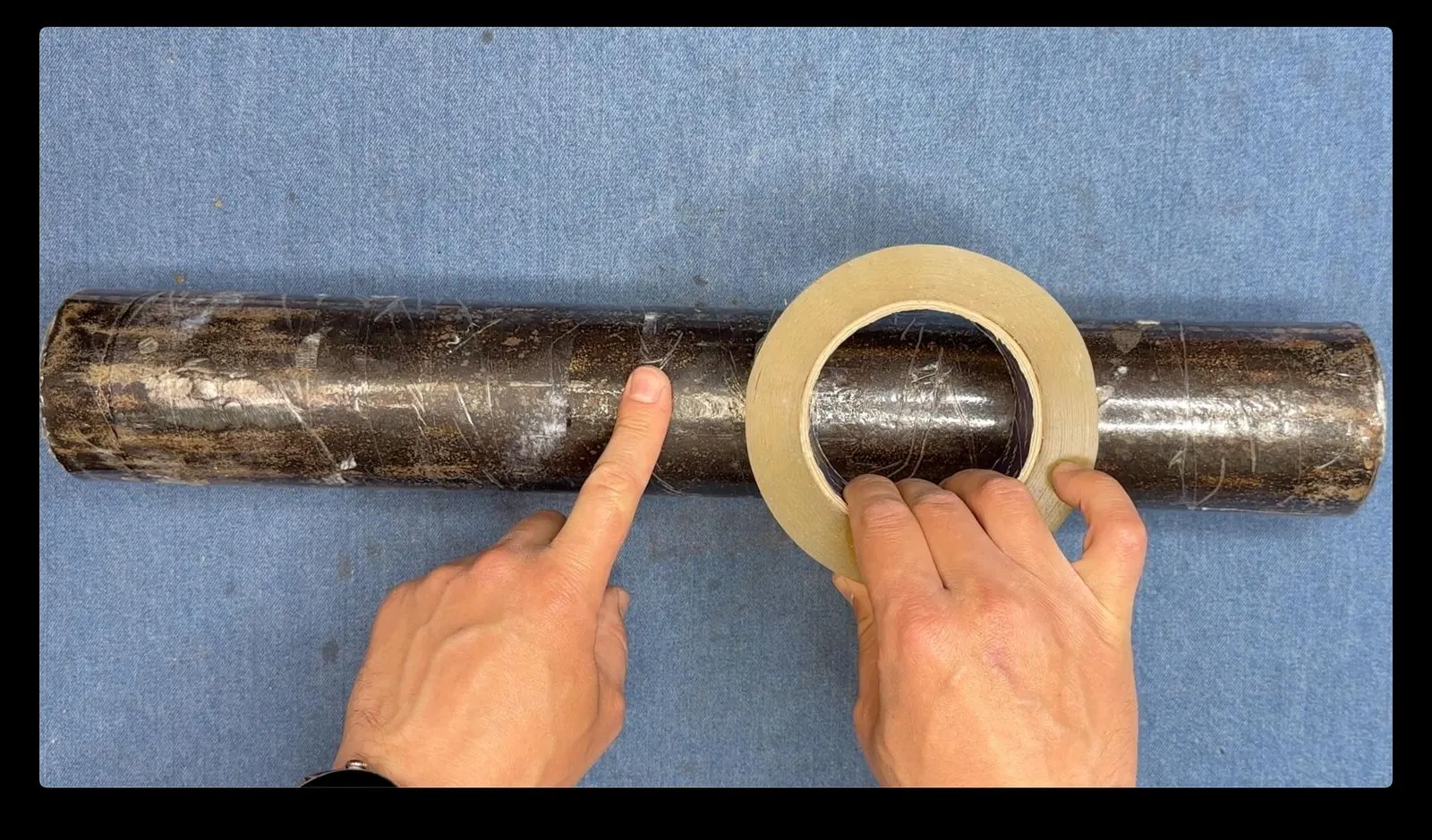 Gesture-Controlled DNA Lamp: bending the wooden spiral around a former