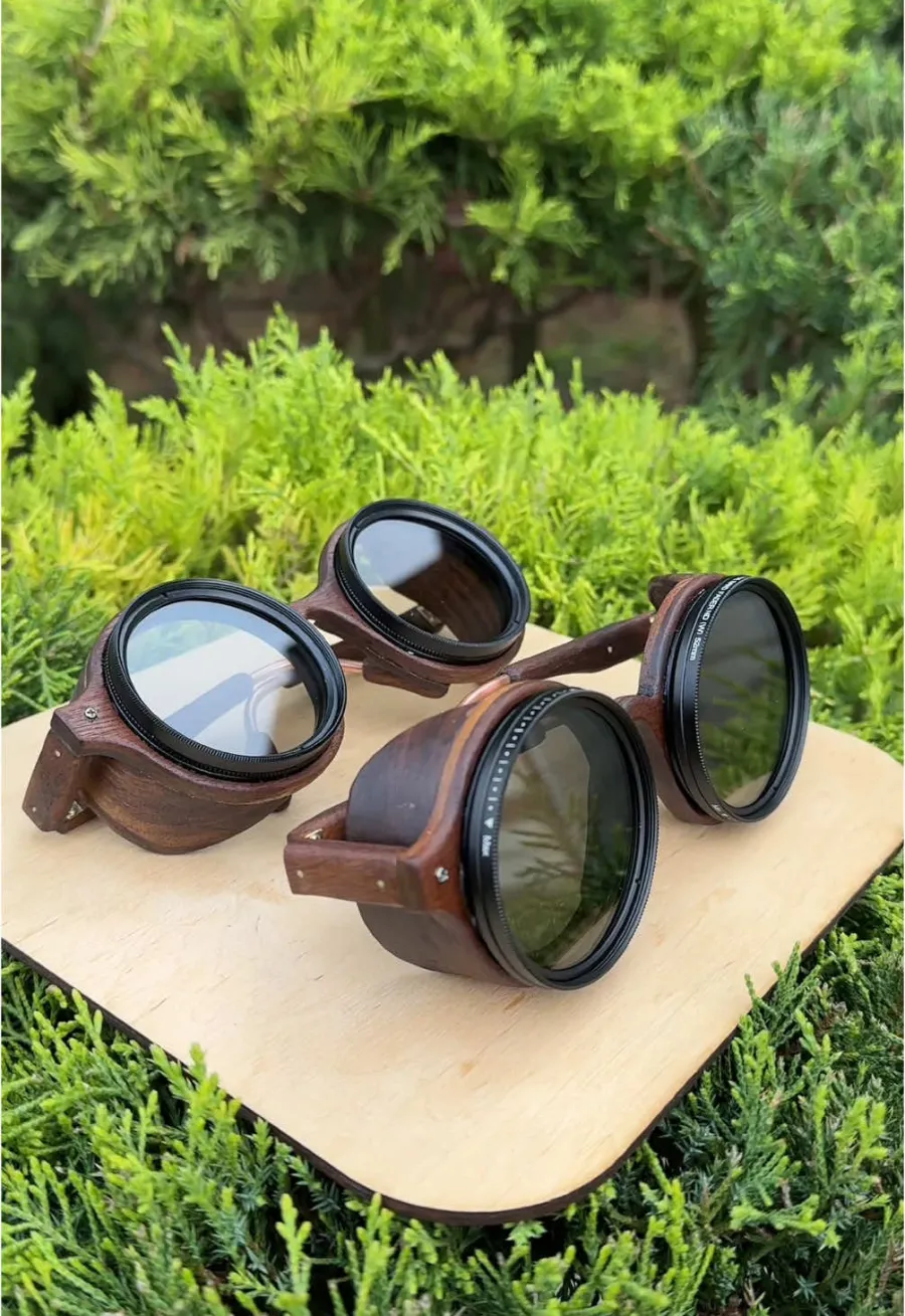 Steampunk Wooden Glasses